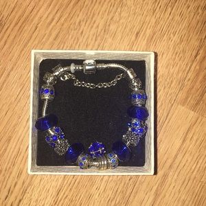 Blue Themed Charm Bracelet